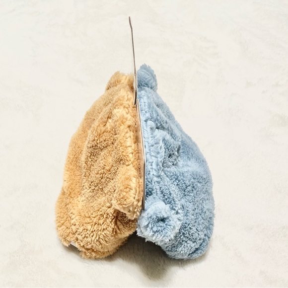 NWT Baby Rugged Bear 2-Pack Teddy Ear Plush Beanie Hats - Picture 6 of 6